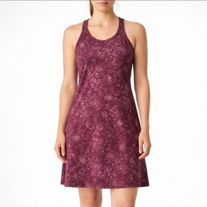 Columbia Omni-Wick Athletic Exercise Dress Burgundy Print Size Small